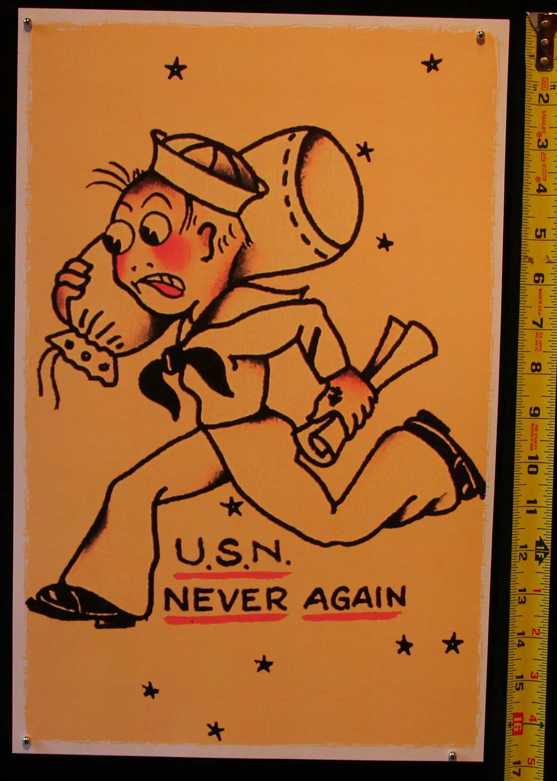 Man Cave Decor Targa in latta Sailor Jerry Tattoo Parlour 20,3