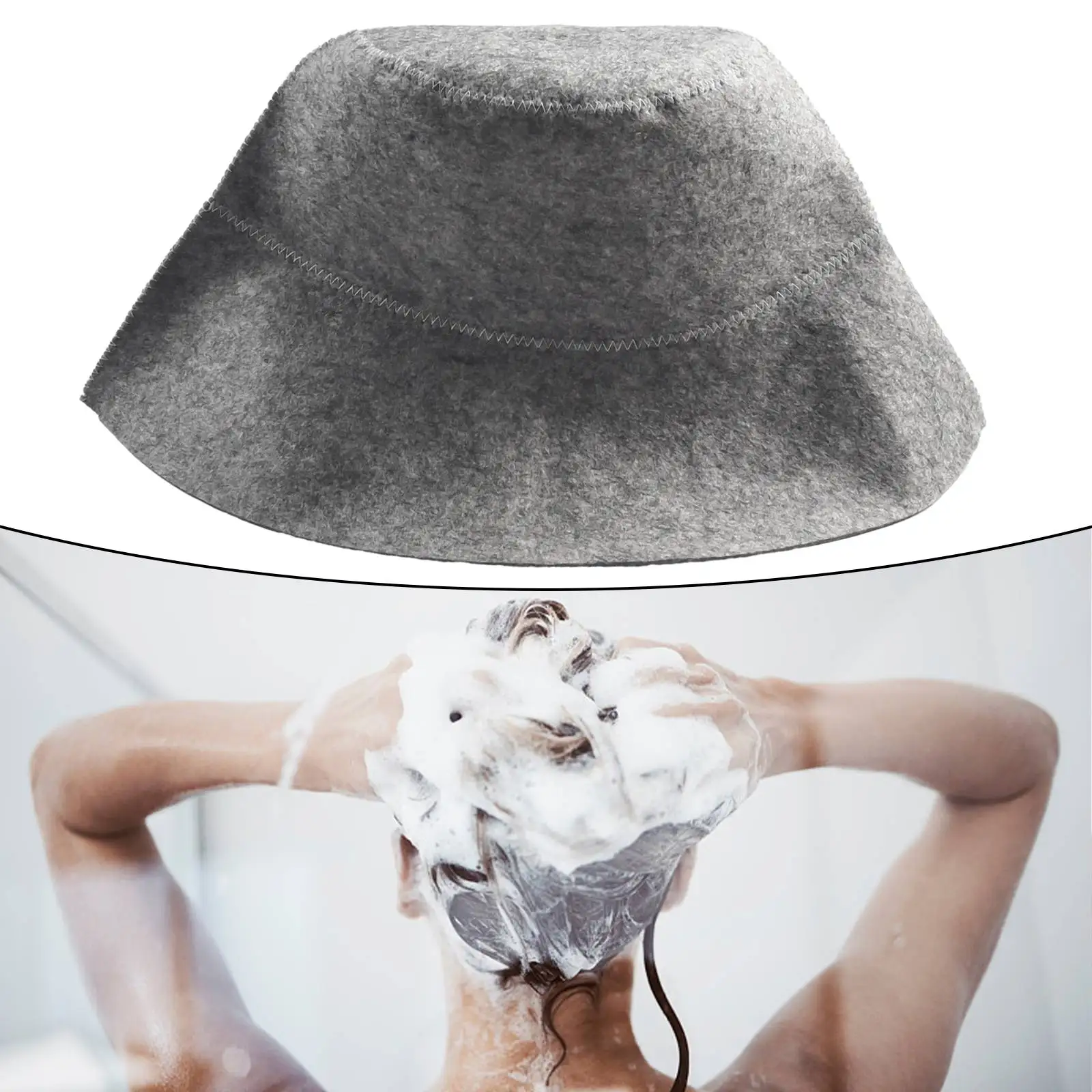 1Pc Felt Head Protection Bathing Cap Russian Style Felt Sauna Hat Anti Heat Russian Cap For Bath House Vaporarium Accessories