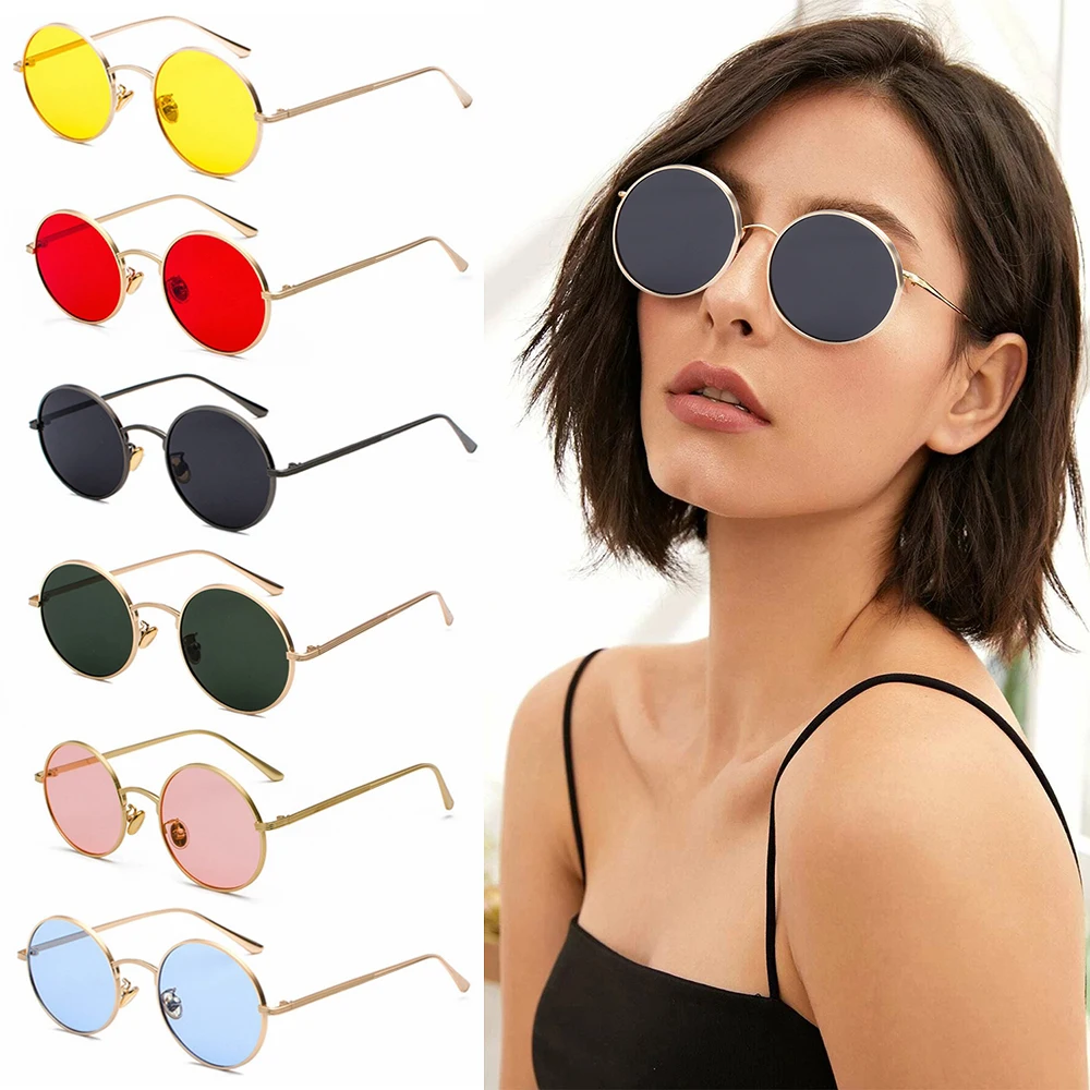 Metal Frame Eyewear UV Protection Circle Glasses 4