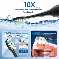 Electric Toothbrush 8 Brush Heads Sonic Electric Toothbrush with 40000VPM Deep Clean 4 Modes Rechargeable for Adults 3