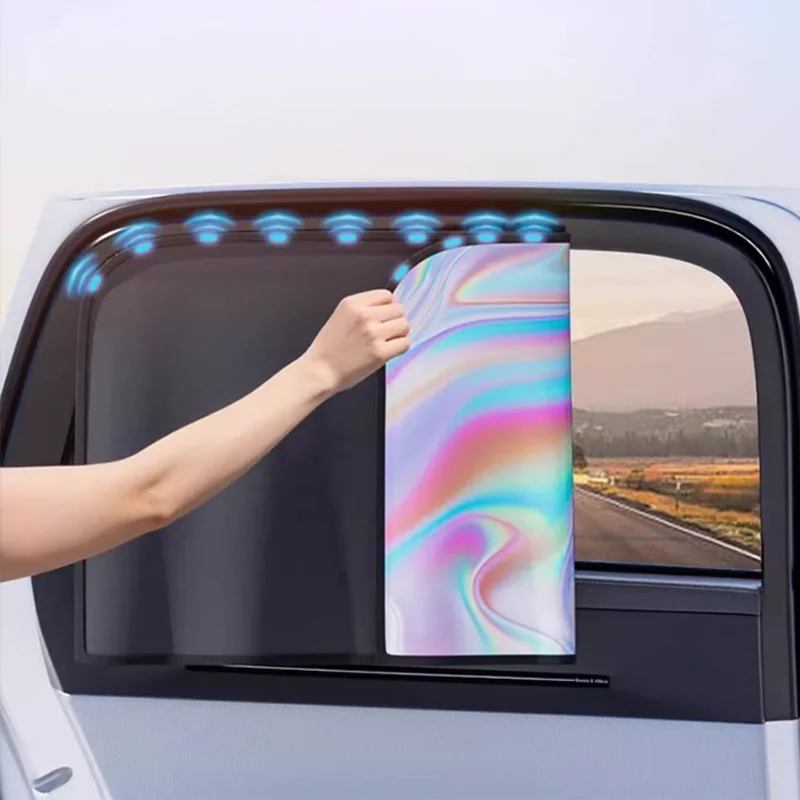 Car Side Window Sun Shade Magnet Privacy Curtains Anti Glare UV Block Protector Laser Coating Heat Insulation