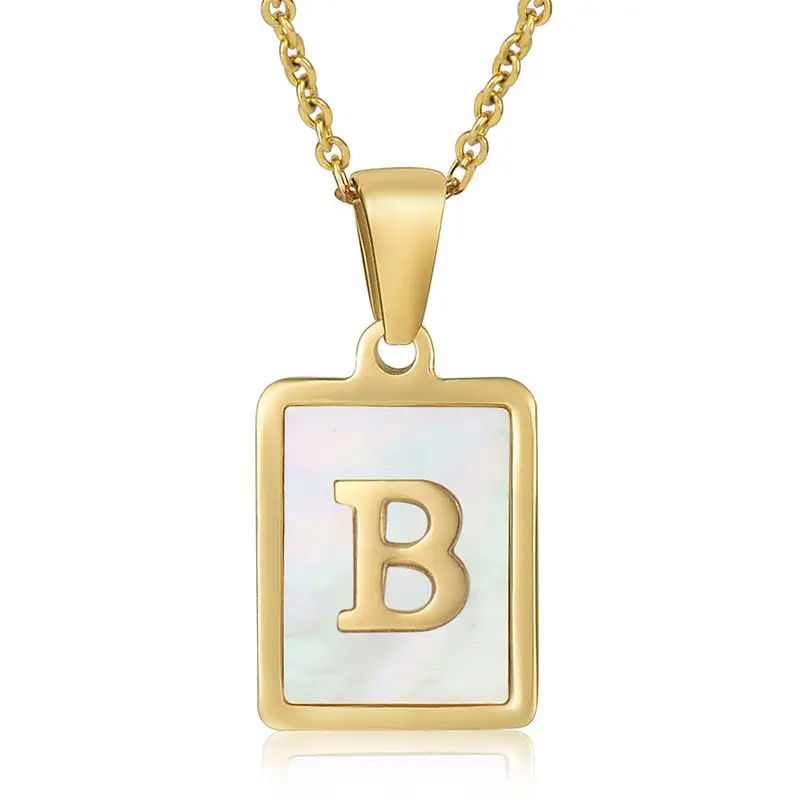 Pink Theory Freenbecky Same Necklace Letter Titanium Steel Shell Lovers Valentine's Day Gift Pendant