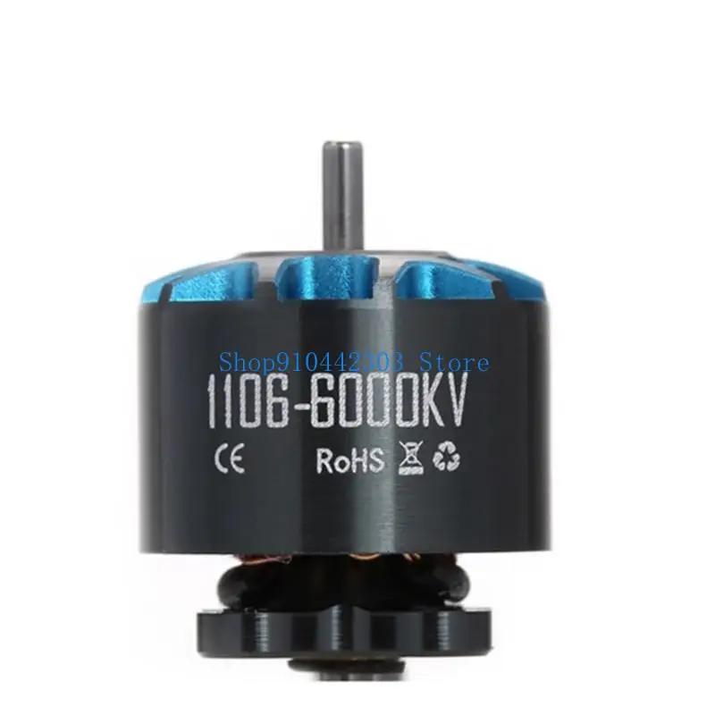 652F 6000KV 브러시리스 드론 모터 1106 안정적인 FPV 레이싱 및 전문 드론용 프리미엄 금속 빌드 직경 14.8mm