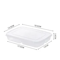 Boîte de rangement pour réfrigérateur, bac à légumes pour repas emballés, aliments scellés de qualité alimentaire, viande congelée, stockage réfrigéré à quatre compartiments 6