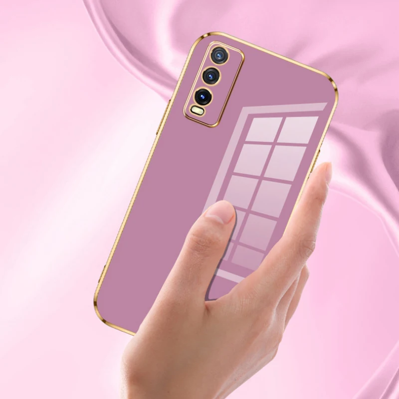 Luxury Square Plating Shockproof Back Cover