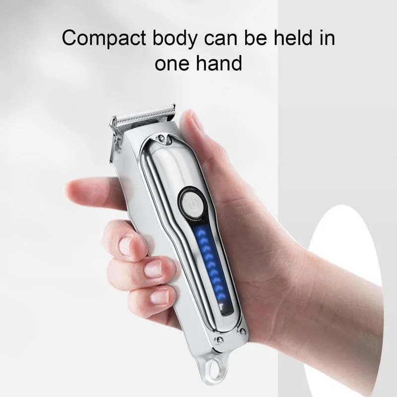 Silver Stainless Steel Hair Clipper For Profressional Barbers & Personal Self-Cutting Trims All Types Of Hair, Beard, Mustache 5