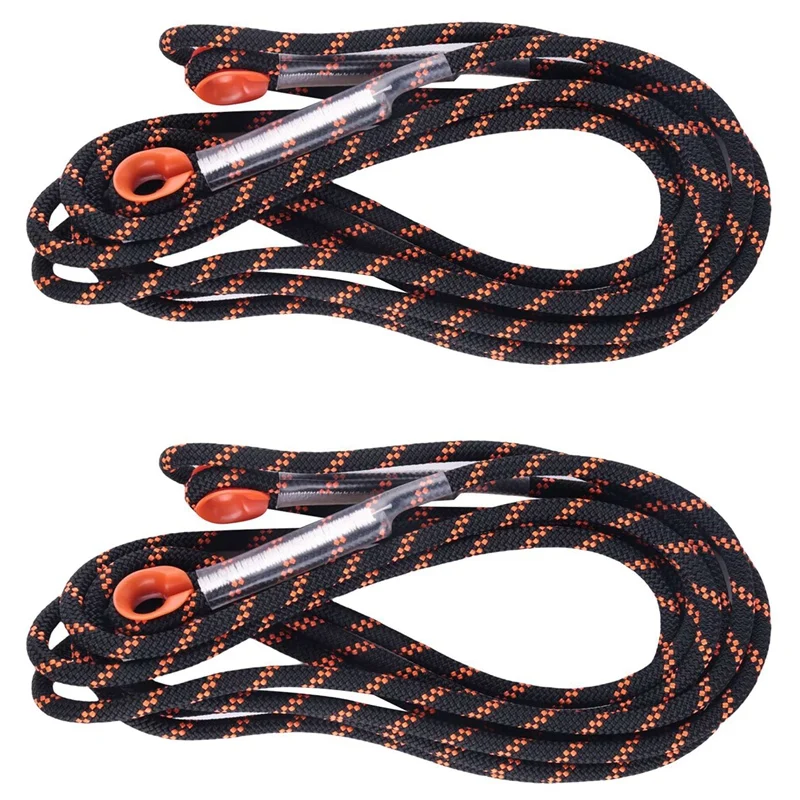 

2Pcs 5M 8 Mm Thickness Tree Rock Climbing Cord Outdoor Hiking Rope High Strength Safety Sling Cord Rappelling Rope