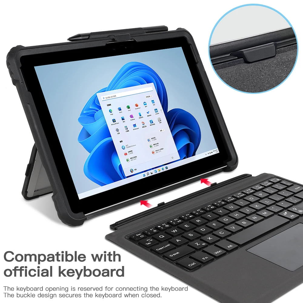 para Microsoft Surface Pro Capa Protetora para Surface Pro Plus go Capa com Alça Magnética para Caneta - Imagem 2