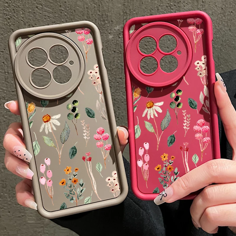 Luxury Floral Print Shockproof Silicone Phone Case with Bumper Protection