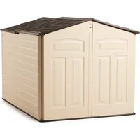 Low Profile Slide Lid Plastic Outdoor Storage Shed with Unique Cane Bolt Locking Mechanism and Double Wall Construction 1