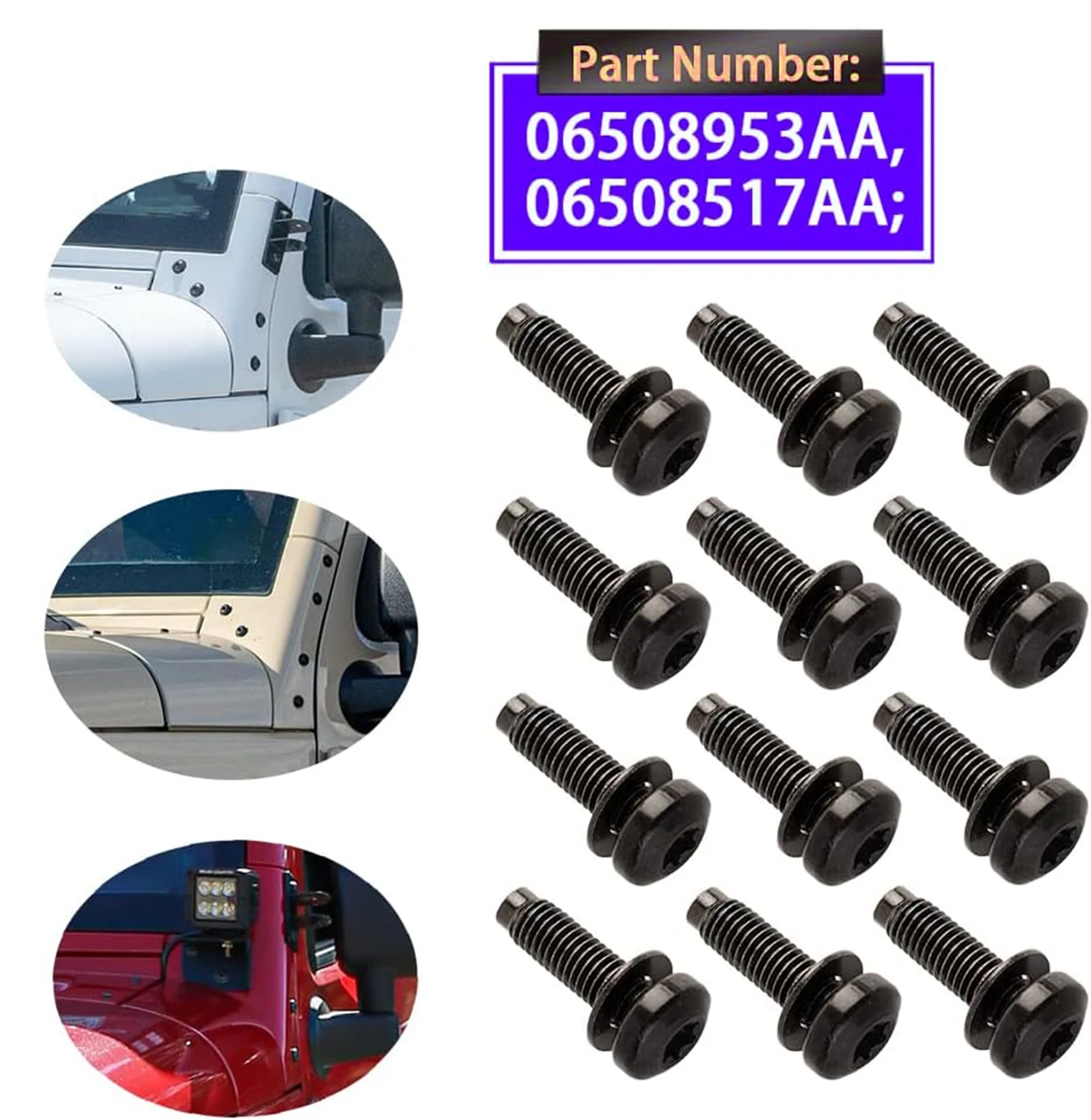 Torx Screws Bolts Roof Screws for Jeep Wrangler JK JKU 2007-JL 2/4 Doors Car Accessories car screws bolts