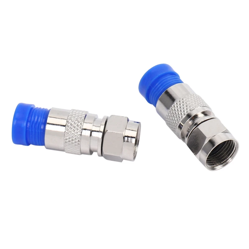 

200PCS RG6 Compression Connectors Coaxial Cable Waterproof Connection F Compression Connector RG6 Coaxial