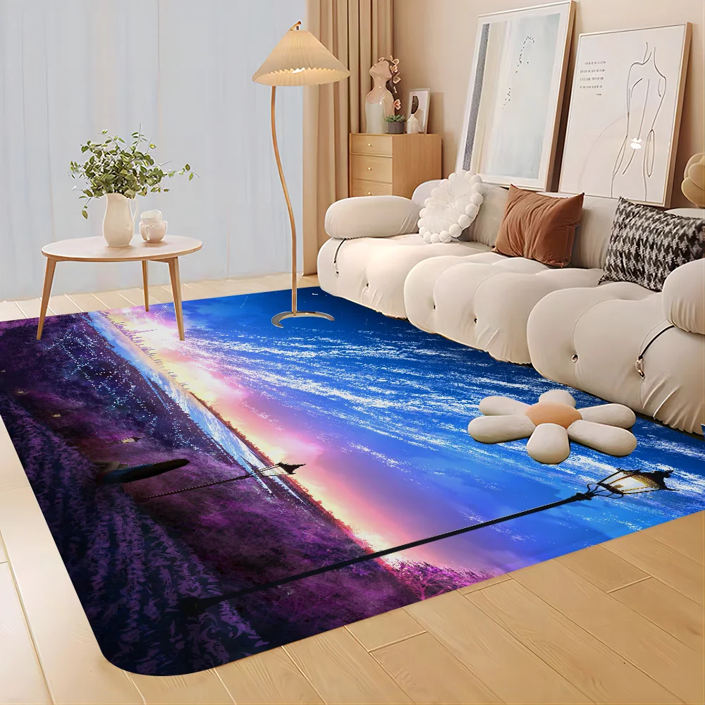 

Anime Landscape Printed Entrance Door Mat Rectangle Anti-slip Home Soft Badmat Front Door Indoor Outdoor Mat Toilet Rug