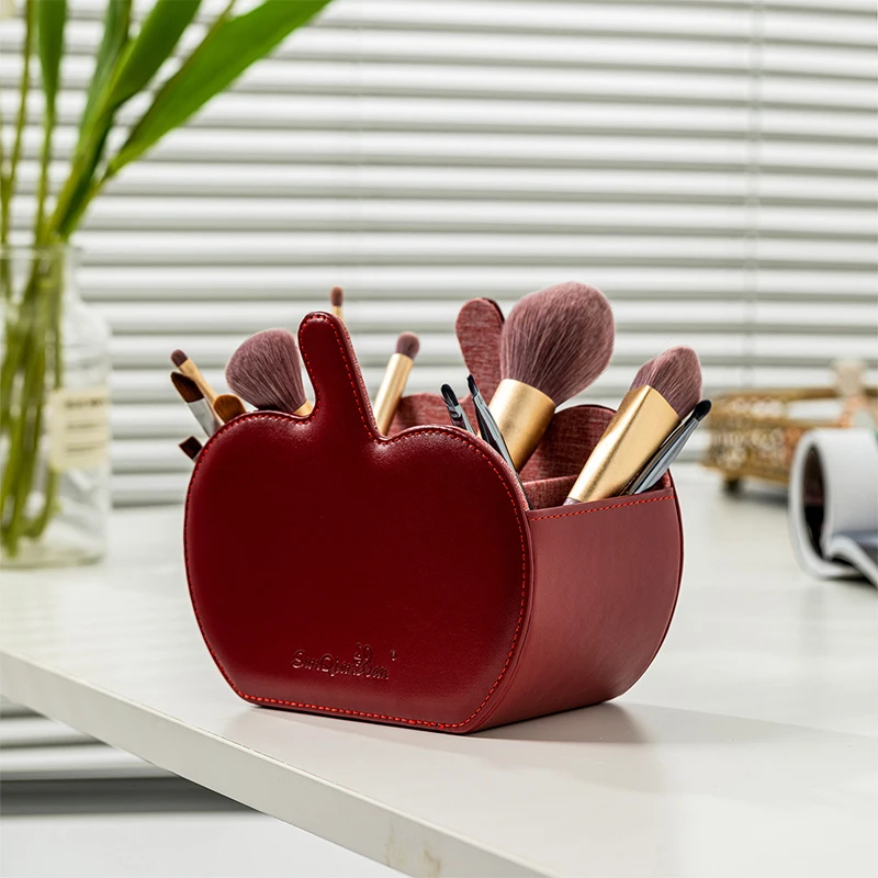 

Desktop Storage Box Pu Leather Phone Holder Creative Household Products Multifunctional Cosmetics Storage Remote Control Box New