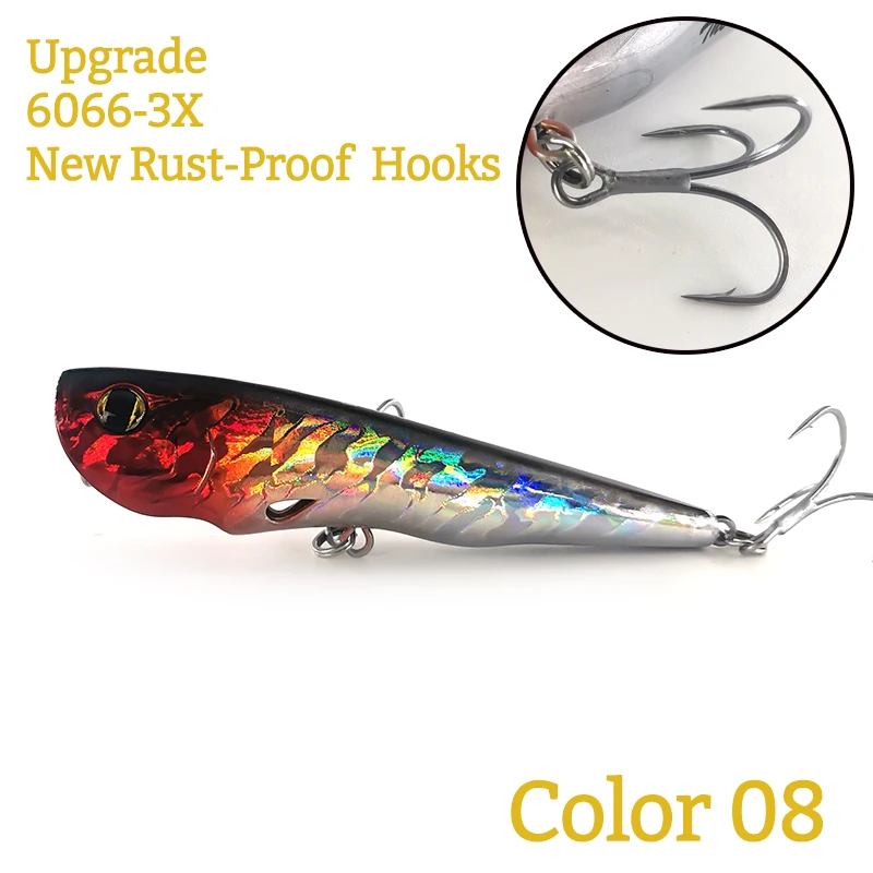 Castfanatic JS90 12g Topwater Popper Lure Floating Surface Hard Bait Wobblers Crankbait For Trout Fishing Accessories Pesca