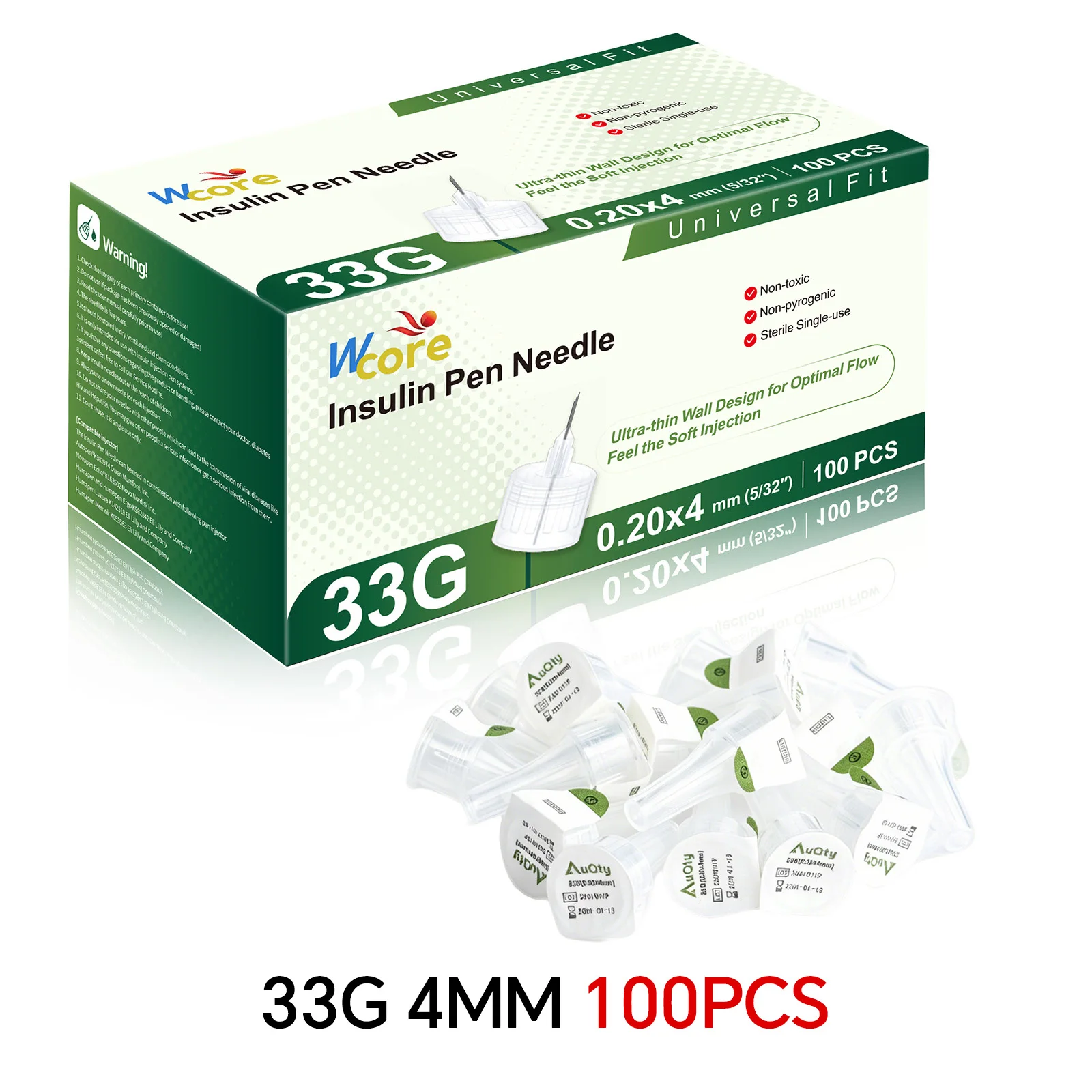 100Pcs 33G 4mm