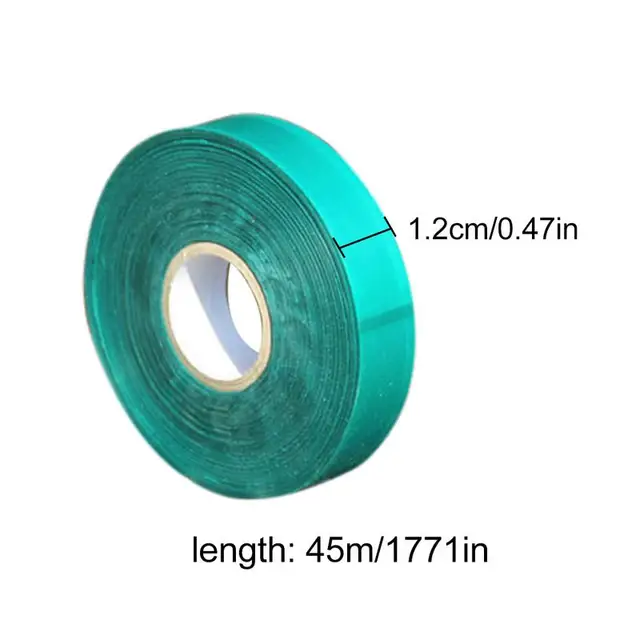 Elasztikus Zöld Pvc Kábelkötés Ág Szalaggal Kötve, 45 Méteres Kertészkedés 12 Mm Széles - Image 4