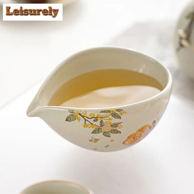 200ml Plant Ash Gold Osmanthus Fish Tea Pitcher Pour Tea Cha Hai Dispenser Justice Cup Green Tea Fair Mug Drinkware Accessories