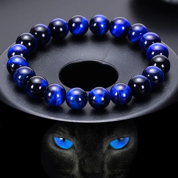 Beaded bracelet stone bead bracelet natural stone bracelet 6/8/10/12mm Blue Tiger Eye Bracelets for Men Women Natural Tiger Eye Stone Beads Bracelet Buddha Bracelets Unisex