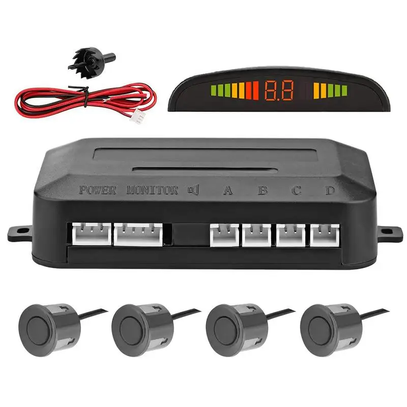 

Car Sensor Parking Car Reverse Parking Radar System With 4 Parking Sensors Distance Detection Wireless Reverse Backup LCD Alarm