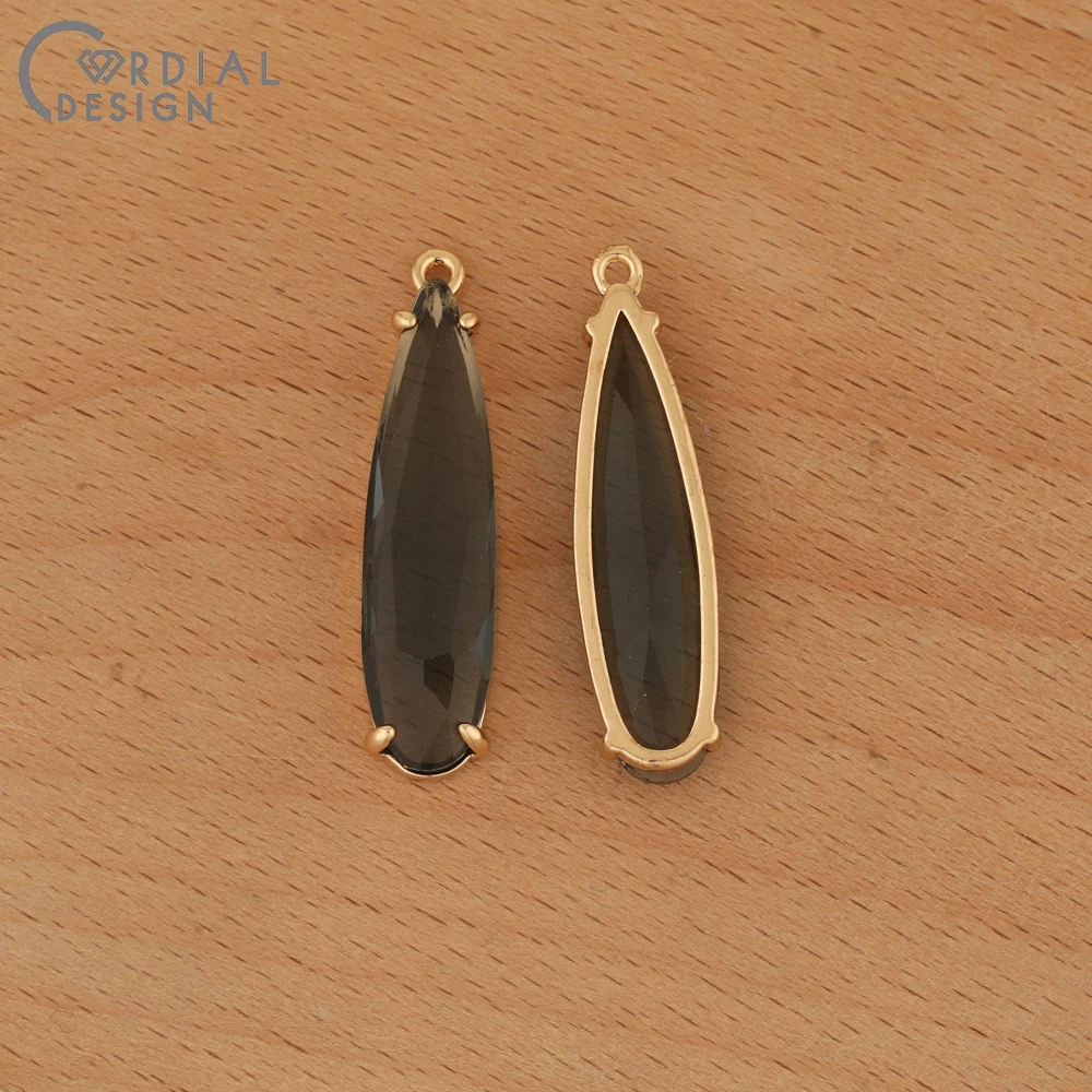 Cordial Design 30Pcs 8*33MM Charms Jewelry/Jewelry Accessories/DIY Earrings Making/Earring Findings/Hand Made/Crystal Pendant - cordial