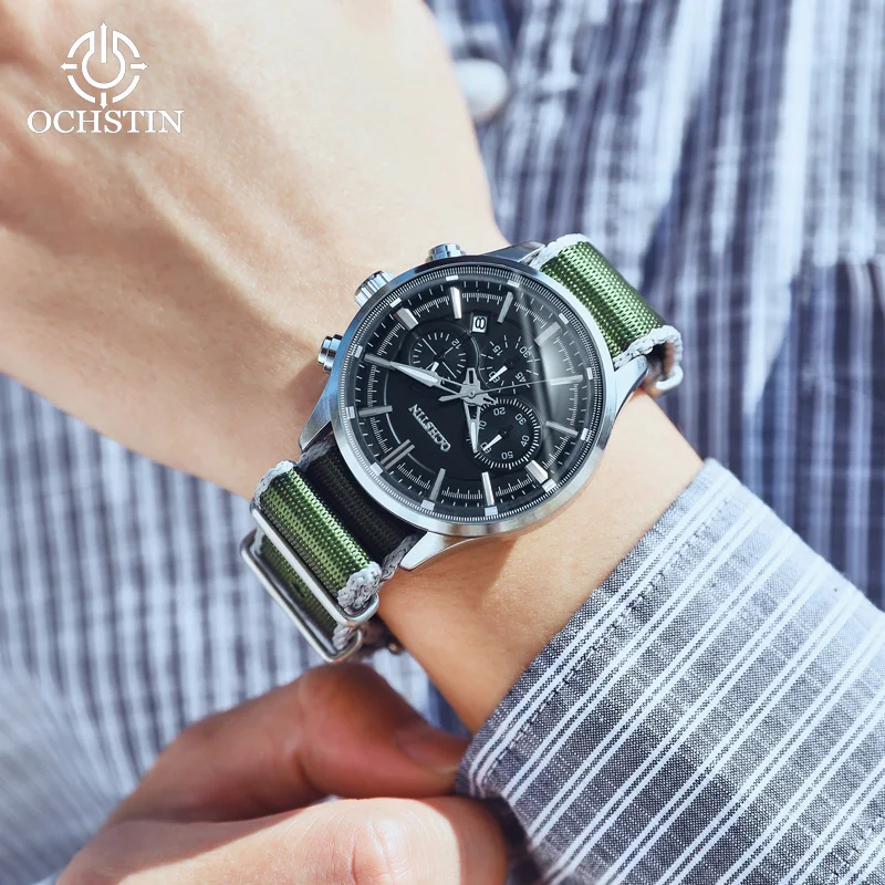Ochstin 2024 New Sporty Street Style Navigator Series Original Multi functional Quartz Movement Watch Men's Quartz Watch