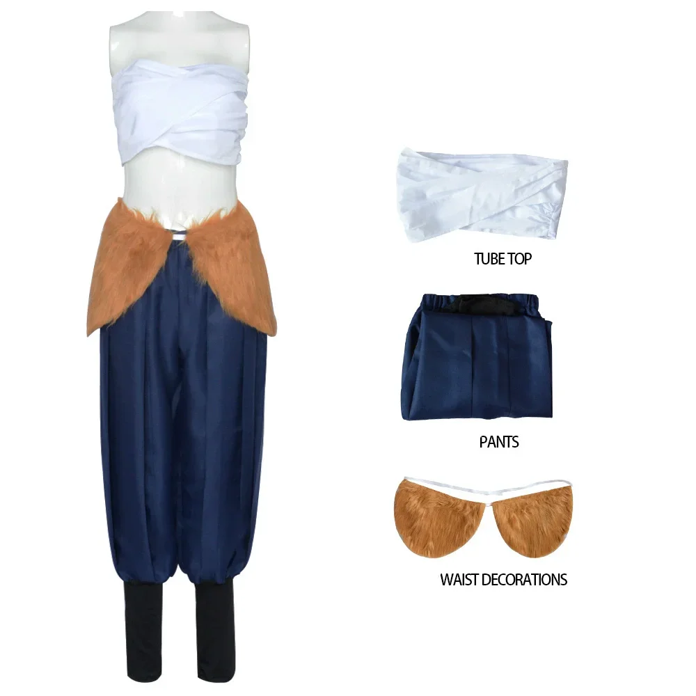 Demon Slayer: Kimetsu no Yaiba: Inosuke Hashibira | Blue Cosplay Costume Set 33 Demon Slayer: Kimetsu no Yaiba-Inspired Inosuke Hashibira Cosplay Costume for Women (Unofficial)