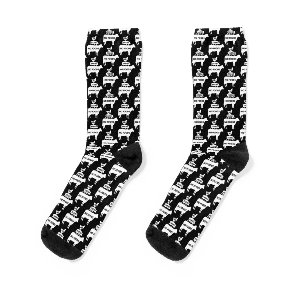 no farms no food cow pic and chicken farming gift Socks Hiking boots Golf socks Men Socks Women's