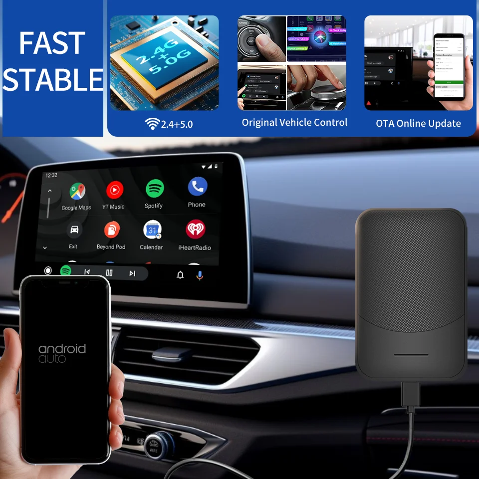 Car Smart Android Dedicato Navigazione Per Auto Portatile Wireless Android Auto Box Originale Auto Cablato Alla Scatola Adattatore Carplay Wireless