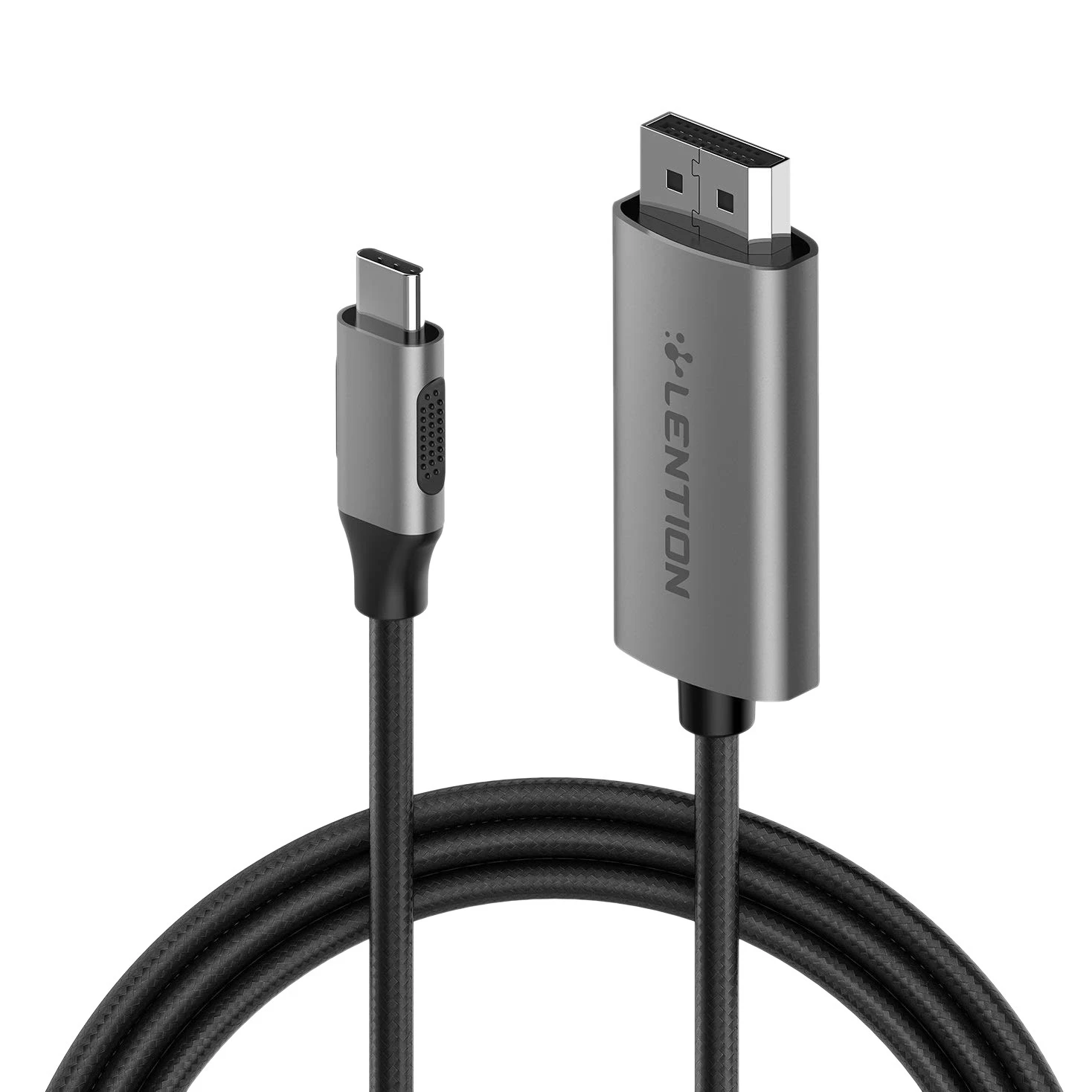 

LENTION CU708D Φ к 4K 60Hz DisplayPort кабель для передачи данных для 2020-2016 MacBook Pro 13/15/16 New iPad Pro, серый
