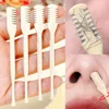 Double-head Comb Nose Hair Trimmer Portable Nose Hair Scraper Clean Non-slip Hair Trimmer Shaving Scissors Two Packs Beauty Tool 1