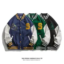 

Jackets for Men Tide Brand Baseball Uniform Male Autumn Embroidery Bf Wind Couple Sports Jacket Male Oversize Casual Jacket Male