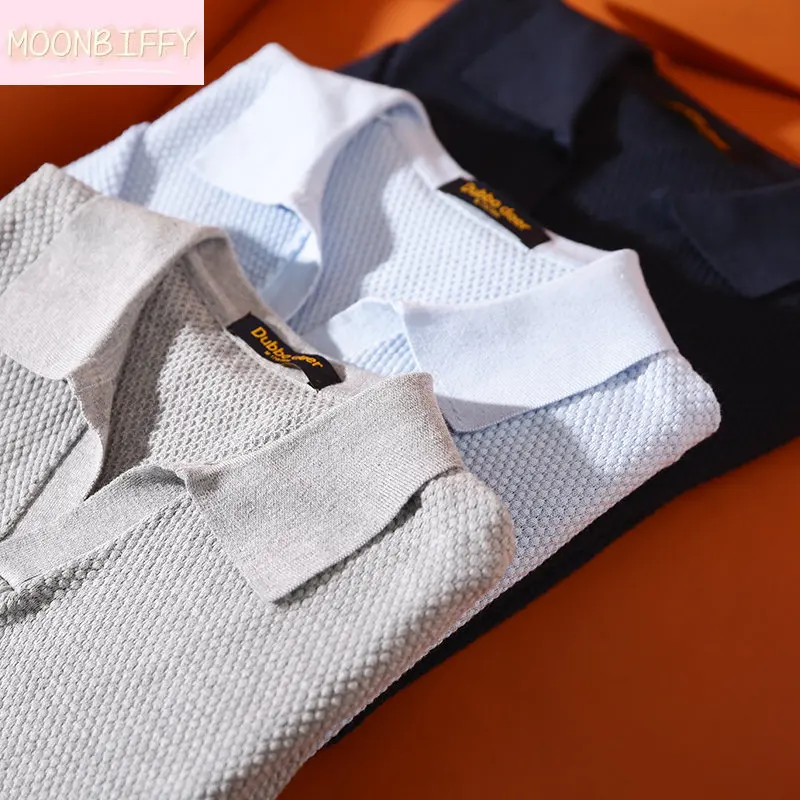 

Мужская трикотажная рубашка-поло с коротким рукавом, однотонная