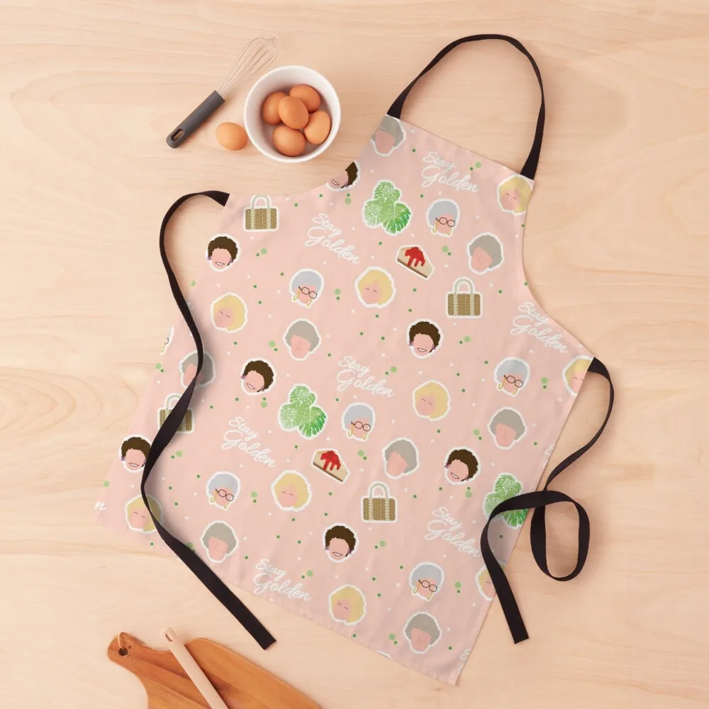 

Golden Girls Pattern Apron woman work apron professional aesthetic apron