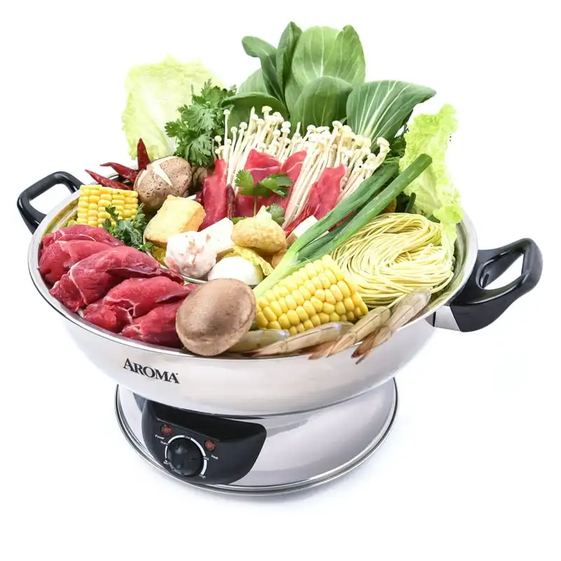 

® 5Qt. Electric Shabu Shabu Hot Pot, Stainless Steel