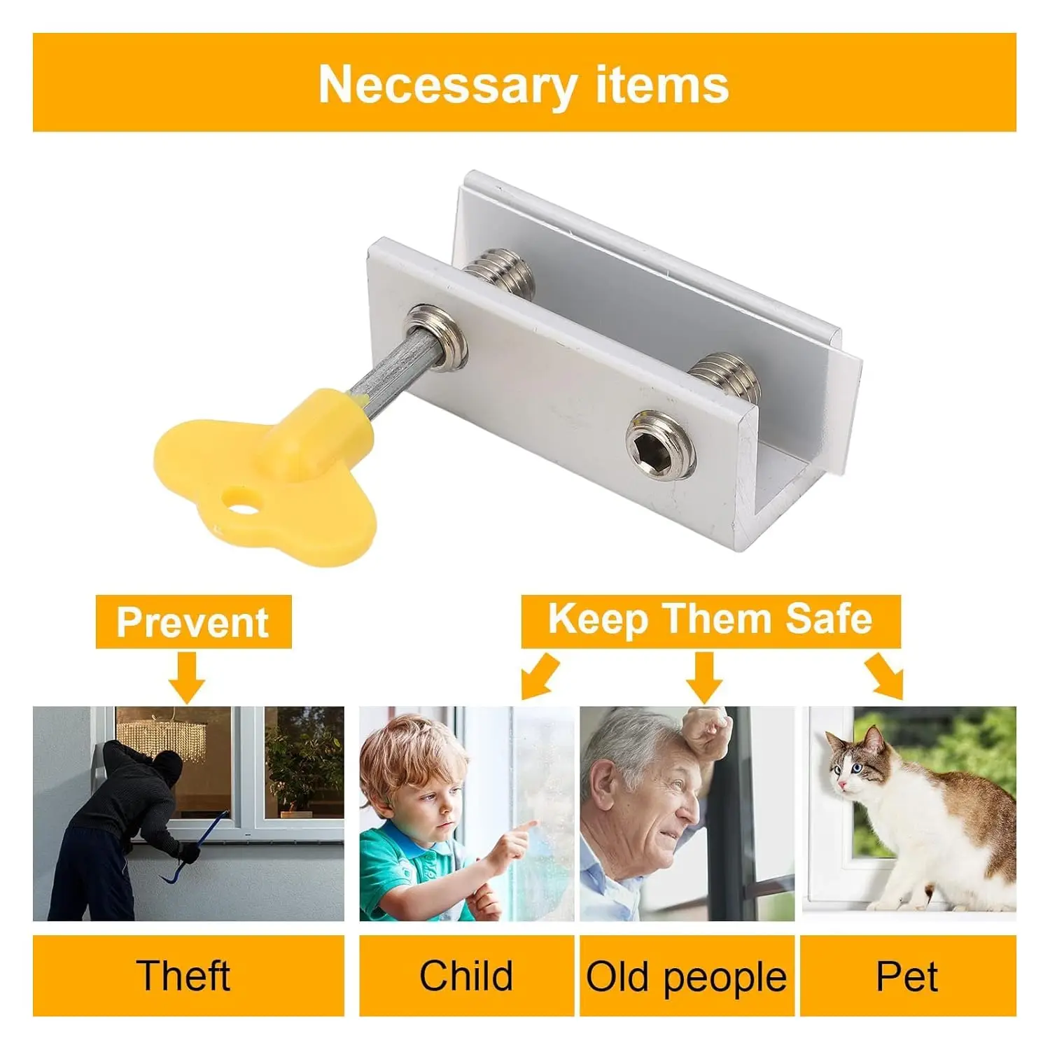 Sliding Window Locks Adjustable Security Window Lock Stoppers Aluminum with Key Childproof Safety Lock Clamps child lock safety lock door window lock