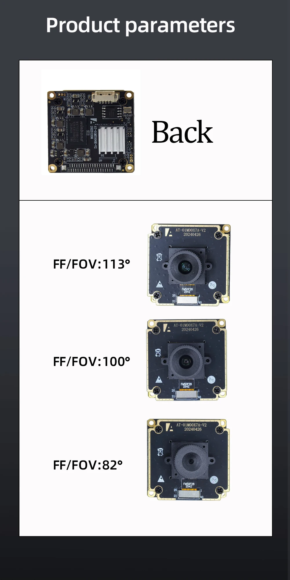 1/1,56 Zoll 50MP USB-Kameramodul IMX766 CMOS FOV(D) 82 ° /100 ° /113 ° Festfokussierte 8160*6120 Webcam-Karte UVC-konform für medizinische Aufnahmen – Detail 3