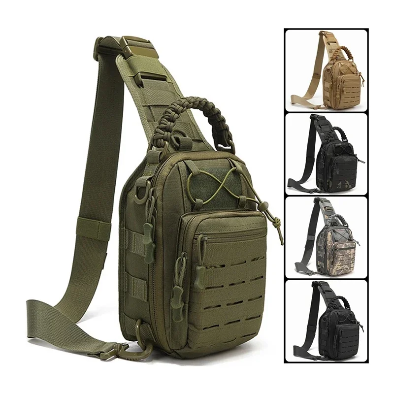 

Military Tactical Shoulder Bag Sling Backpack 900D Oxford Men Outdoor Chest Bag Climbing Camping Fishing Trekking Molle Army Bag