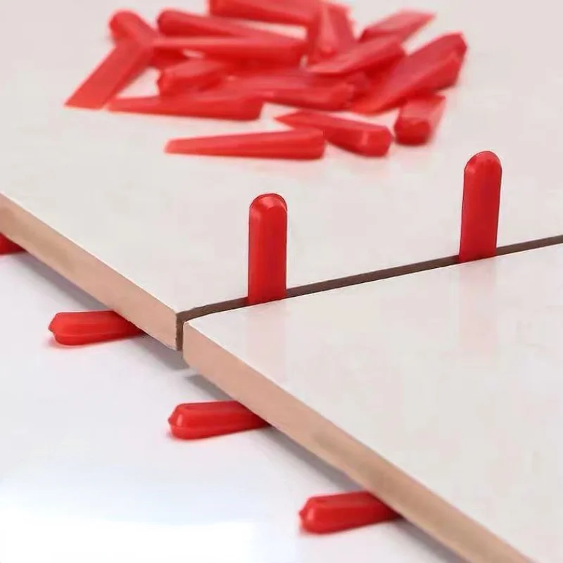 

100pcs Red Wedges Ceramic Tile Leveling Gasket System Tiling Floor Wall Carrelage Tools Spacers Locator Leveler Level