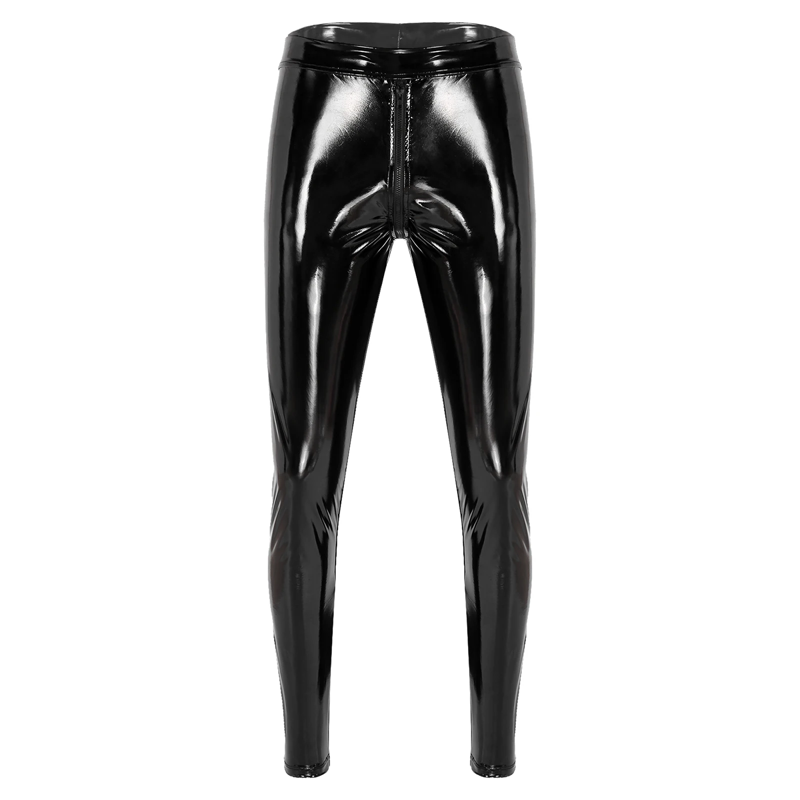 Womens Patent Leather Pants Fashion Faux Leather Leggings Dance Skinny  Clubwear