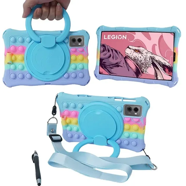 360 Rotating Stand Soft Silicone Kids Tablet Case