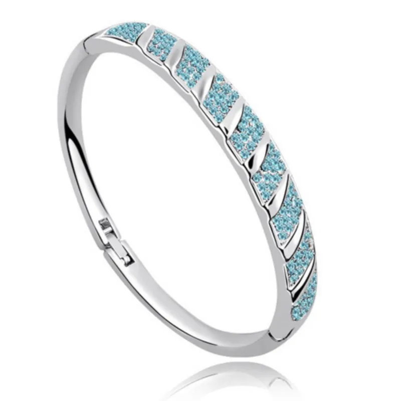 Crystal bracelet Shine rhinestone Circle Cuff bracelet Bangl crystal fashion jewelry charm girl accessories