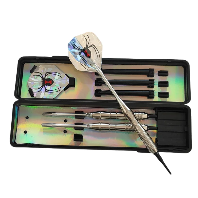 Dardos electrónicos profesionales de punta blanda de 18 g con eje de aleación de aluminio, color morado._voghion.com