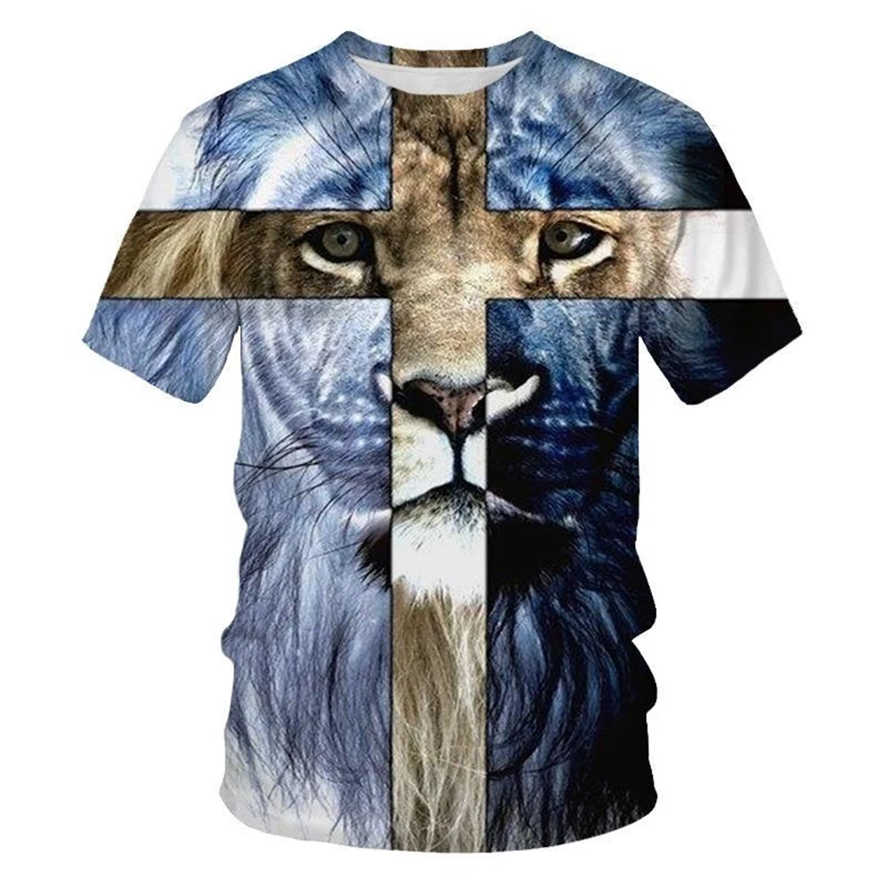 Cross Lion 3D Print Tee 2