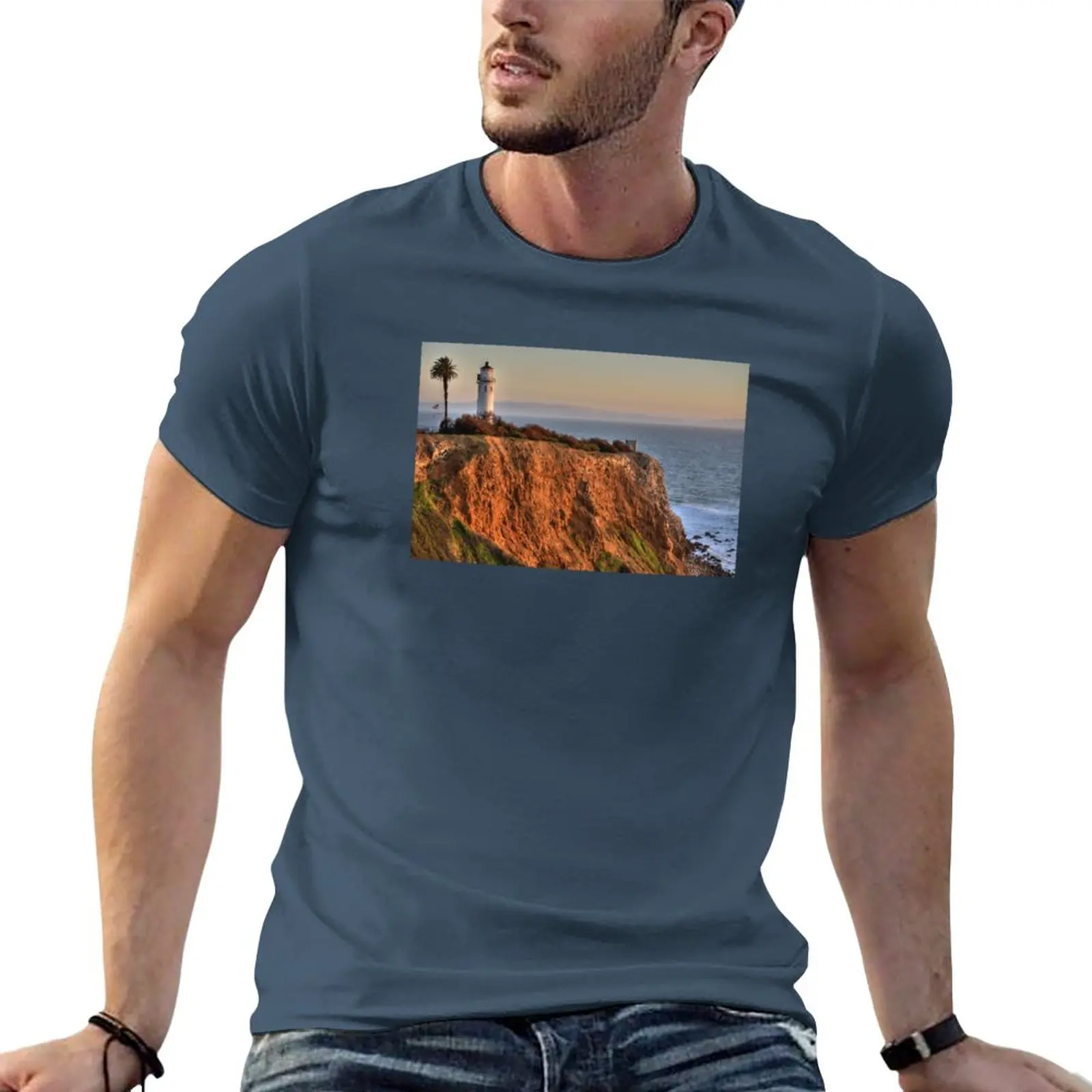 Palos Verdes Lighthouse Point Pedali T-Shirt Tee Shirt Felpe Animal Prinfor Boys Mens T-Shirt In Cotone
