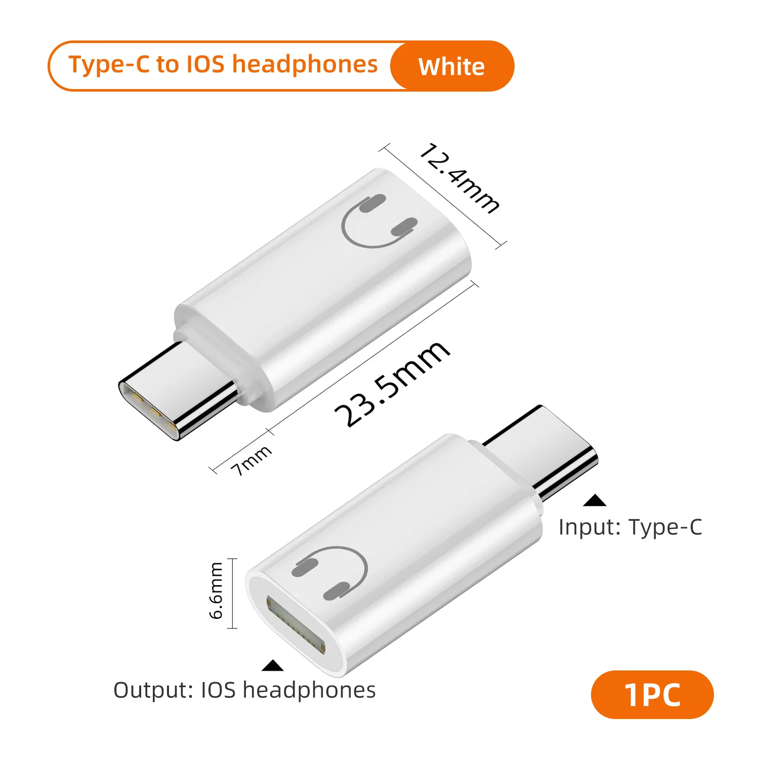 מתאם אודיו לאוזניות Hao BoType C ל- IOS USB C זכר לנקבה IOS מחברים עבור IPhone 16 15 IPad Samsung ממיר אוזניות