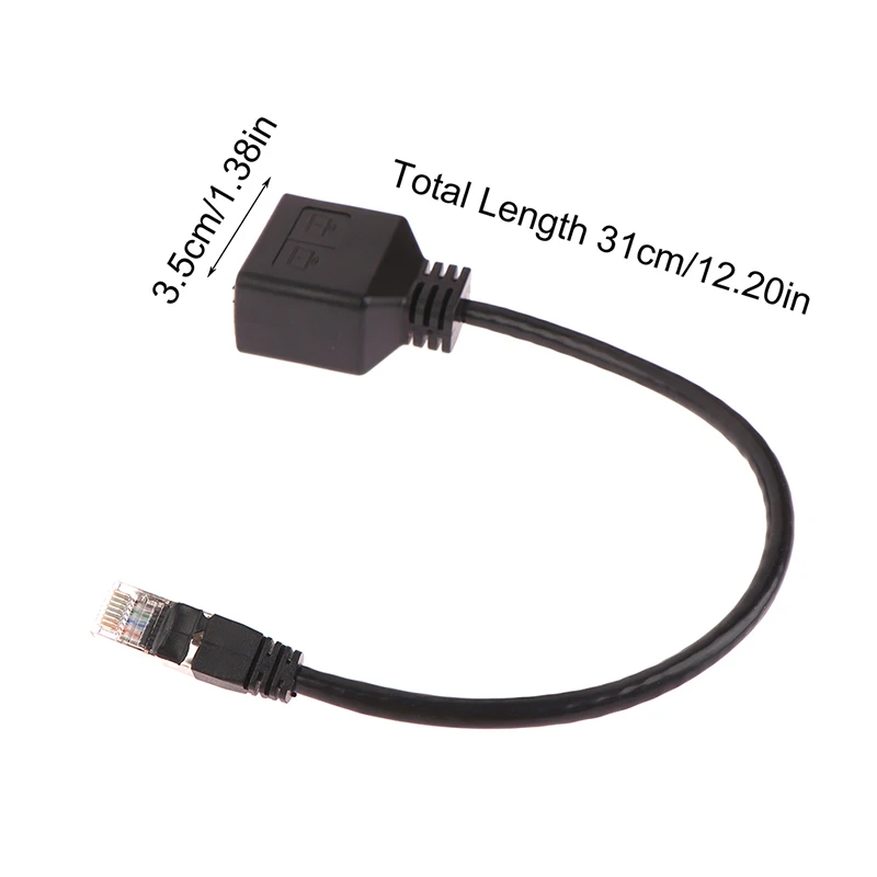 이더넷 분배기 케이블, 이더넷 소켓 커넥터, 익스텐션 케이블, RJ45, 1 수-2 암 LAN 이더넷 케이블, 1PC