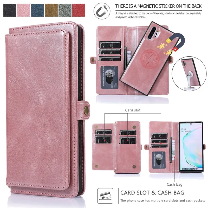 Magnetic Leather Wallet Case For Samsung Galaxy Note 20 Ultra 10