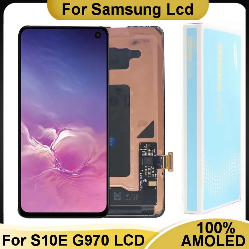 

SUPER AMOLED S10e Screen For Samsung Galaxy S10E G970 G970U G970F G970A G970V LCD Display Touch Assembly No frame