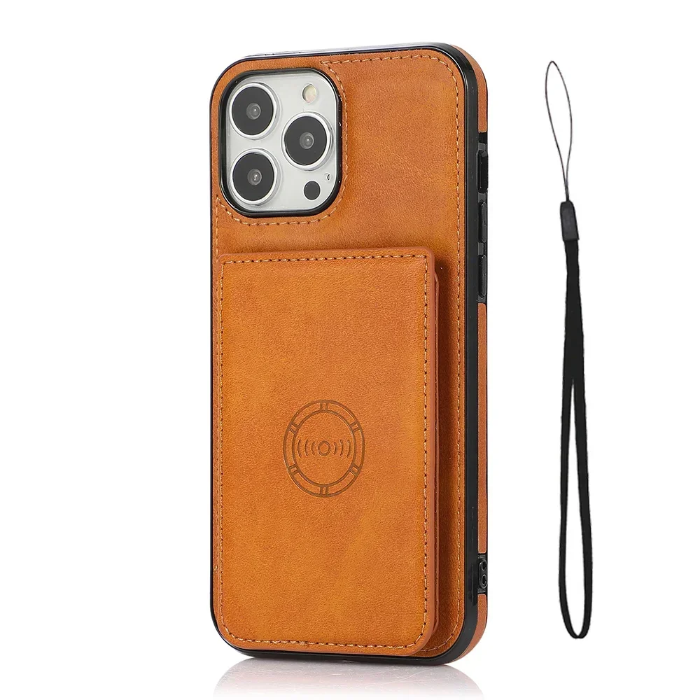 Premium Magnetic Flip Wallet Phone Case with Leather Cover and Credit Card Holder